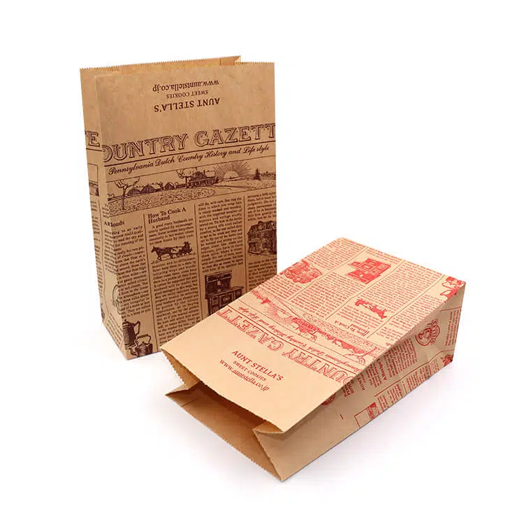 flat bottom food packing paper bag