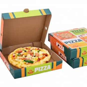 Cardboard Pizza Paper Box with Customized Logo (1)